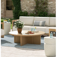 Sereno Patio Aluminum Round Coffee Table by Latitude Run