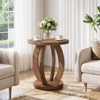 24-Inch Tall Round End Table, Set Of 2 by Winston Porter