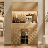71" Fluted Kitchen Pantry Cabinet With Charging Station, LED Light, Pegboard, Drawers,Hutch by Latitude Run