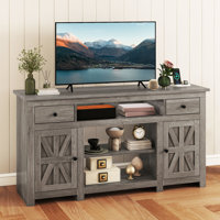 59" Farmhouse TV Stand For 65-Inch TV, Entertainment Center With Storage Cabinets & Drawers, TV Console For Living Room by Gracie Oaks