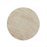 Outdoor Travertine Concrete Side Table by Ivy Bronx