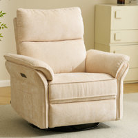 Oversized Power Recliner Chair Swivel Glider With Massage And Heat by Latitude Run
