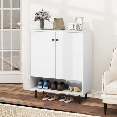 Sideboard Buffet Cabinet 2-Door Kitchen Storage Cabinet w/ Adjustable Shelf by Ebern Designs