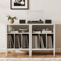 Farmhouse Wood Record Player Stand For Bedroom, Living Room by Lark Manor