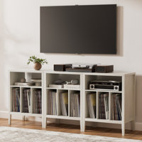 Farmhouse Wood Record Player Stand For Bedroom, Living Room