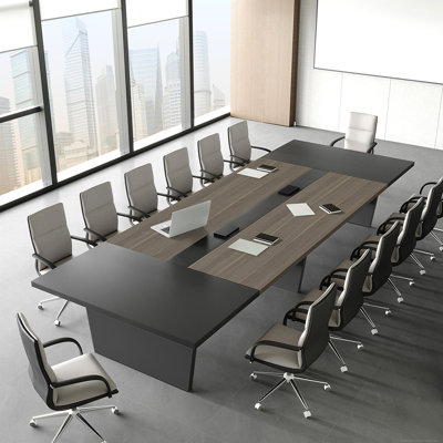Modern Ergonomic Conference Table - Spacious, Durable, And Versatile Design by Inbox Zero