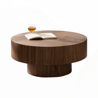 30.51" Round Wood Coffee Table by Millwood Pines