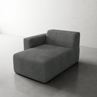 Berlare Upholstered Corduroy Modular Singler Chaise Lounge – Fully Compressed, No Assembly Required by Mercer41