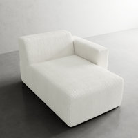 Berlare Upholstered Corduroy Modular Singler Chaise Lounge – Fully Compressed, No Assembly Required by Mercer41
