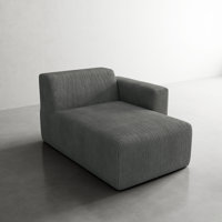 Berlare Upholstered Corduroy Modular Singler Chaise Lounge – Fully Compressed, No Assembly Required by Mercer41