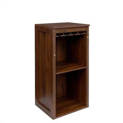 Modular Wine Bar Cabinet With Storage Shelves With Hutch For Dining Room