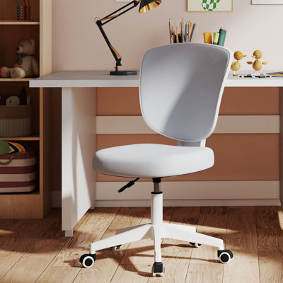 Adjustable Height Kids Desk Chair With Rolling Wheels, 360 Degree Swivel Study Computer Office Chair