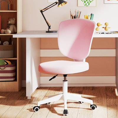 Adjustable Height Kids Desk Chair With Rolling Wheels, 360 Degree Swivel Study Computer Office Chair