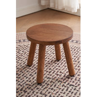 Solid Wood Stool Footstool,Small Round Wooden Ottoman,Plant Stand, Wood Accent Stool