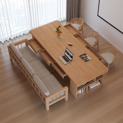 Rectangular Drawers Solid Wood Conference Table by Latitude Run