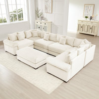Oversized Cloud Modular Sectional Couch, Convertible Sectional Couches , Extra-Wide Armrests With Chaise,Soft Corduroy Fabric, Ergonomic Design, Easy by Everly Quinn