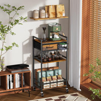 4-Tier Coffee Bar Cart With Storage by Ebern Designs