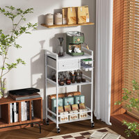 4-Tier Coffee Bar Cart With Storage by Ebern Designs