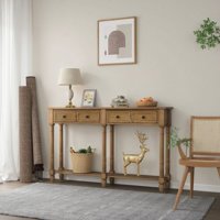 58" Wide 2-Drawers Buffet Table, Retro Sideboard with Bottom Shelf by Charlton Home