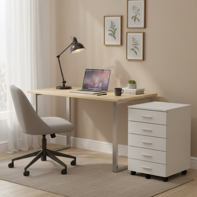 5 Drawers Filing Cabinet With Wheels by Ebern Designs