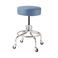 Pneumatic Height Control Antimicrobial Upholstery Exam Stool with Circular Foot Ring by Inbox Zero