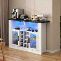 Wine Bar Cabinet With LED Light
