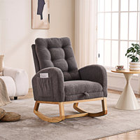 Accent Rocking Chair Lounge Chair With Footrest
