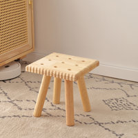 Solid Wood Stool Footstool,Small Square Wooden Ottoman,Plant Stand, Children Stool by Isabelle & Max