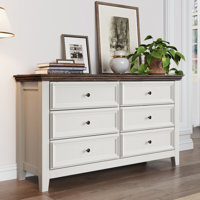 6-drawer Dresser For Bedroom, Farmhouse Chest Of Drawers Storage Cabinet For Living Room, Bedfoot, Hallway, Or Closet by Winston Porter