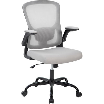 Ergonomic Mesh Office Chair with Adjustable Lumbar Support & Flip-Up Armrests – Breathable Rolling Computer Chair for Home Office and Study by Inbox Zero