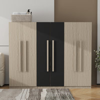 6-Doors Wooden Wardrobe Storage for Bedroom by Latitude Run