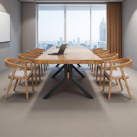 94.49" Solid Wood Rectangular Conference Table