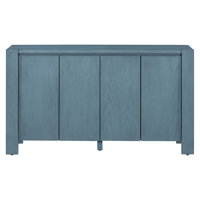 Buffet Cabinet with Storage, 4-Door Retro Wood Sideboard with Distressed Finish and Adjustable Shelves for Dining Room, Kitchen, and Living Room by Ophelia & Co.