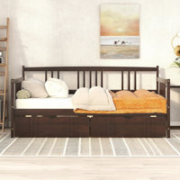 Modern Twin Size Daybed, Day Bed With Two Drawers by Gracie Oaks