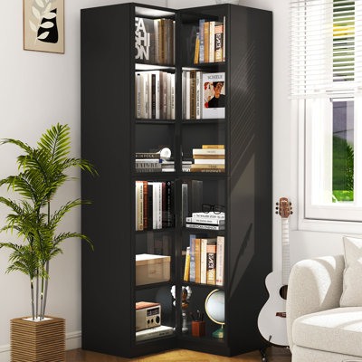 79" Black Corner Display Cabinet by Ebern Designs