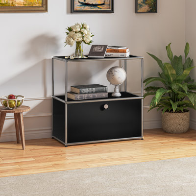 Storage Bedside Table With Drawer Sideboard File Cabinet Dining Cabinet Shelf Bookcase by Latitude Run