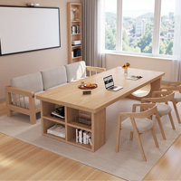 Rectangular Solid Wood Storage Conference Tables by Latitude Run