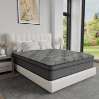 Evann Two Sizes (12"/14") Firm Innerspring Mattress With Cooling Gel Foam, Anti-Static & Hypoallergenic For Healthy Sleep – Triple-Certified (Certipur by Alwyn Home