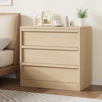 3 Drawer Dresser for Bedroom, Nightstand 3 Chest of Drawers with Large Storage, Small Modern Dresser Organizer Bedside Table for Living Room, Nursery, by Ebern Designs