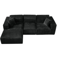 Upholstered Cloud Couch Modular Sectional Sofa With 1 Chaise, Modern Comfort U Shaped Sofa For Living Room, No Assembly Required by Ebern Designs