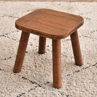 Solid Wood Stool Foot stool,Small Square Wooden Ottoman,Plant Stand, Wood Accent Stool by George Oliver