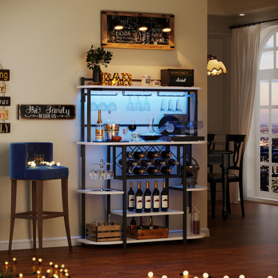 Bar Table Cabinet With Glass Holder by Corrigan Studio