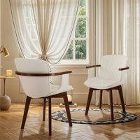 Mid-Century Faux Leather Upholstered Dining Chairs by George Oliver