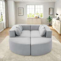Boneless Modular Compression Sectional Sofa With Deep Seating And Curved Design by Ivy Bronx