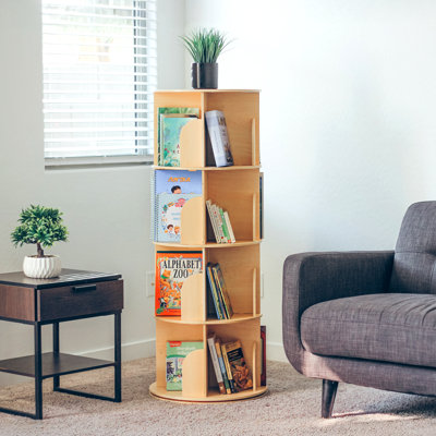 Rotating Bookshelf For Adults, Spinning Bookshelf Tower With Large Capacity For Small Space