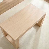 Farmhouse Dining Table for 4-6 People, Rectangular MDF Top Table with Sturdy Wooden Legs, Multi-Purpose Kitchen & Living Room Table, Easy Assembly, Co by Ophelia & Co.