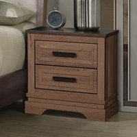 Wallasey Wood 2-Drawer Nightstand In Pecan by Lark Manor