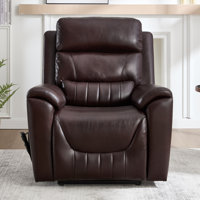 36.6"W Power Lift Chair Recliners With Infinite Position, Heat, Massage And Lumbar Support by Lark Manor