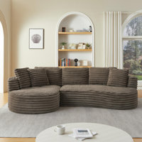 Modern Curved L-Shaped Sectional Sofa by Ivy Bronx