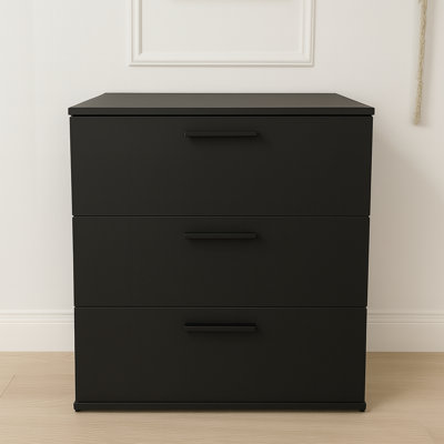 Morgan Three-drawer Modular Jumbo Chest In Black